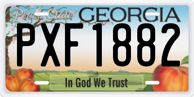 GA license plate PXF1882