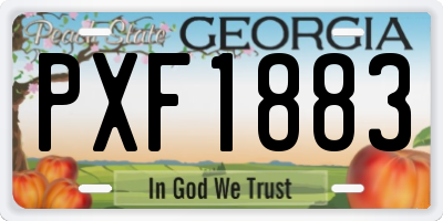 GA license plate PXF1883