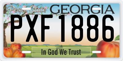 GA license plate PXF1886