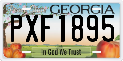 GA license plate PXF1895