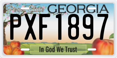 GA license plate PXF1897