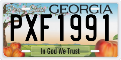 GA license plate PXF1991