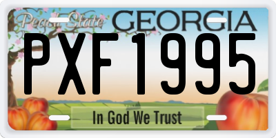 GA license plate PXF1995