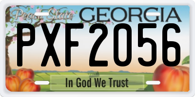 GA license plate PXF2056