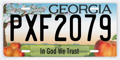 GA license plate PXF2079