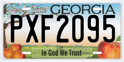 GA license plate PXF2095