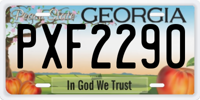 GA license plate PXF2290