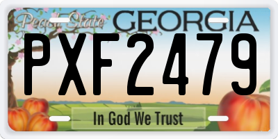 GA license plate PXF2479
