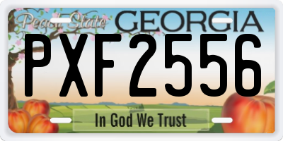 GA license plate PXF2556