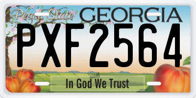 GA license plate PXF2564