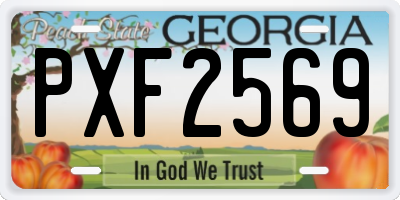 GA license plate PXF2569