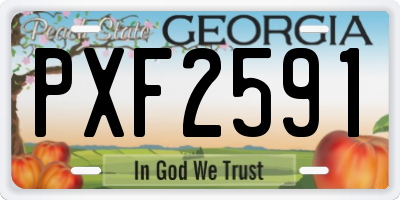 GA license plate PXF2591