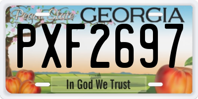 GA license plate PXF2697