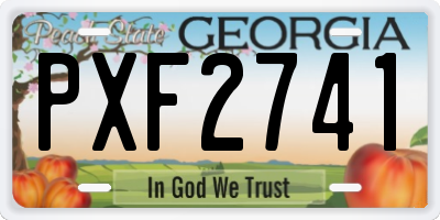 GA license plate PXF2741