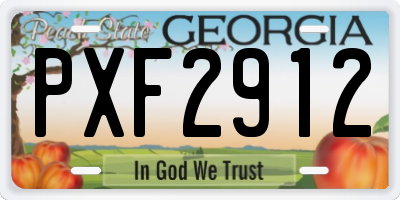 GA license plate PXF2912