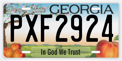 GA license plate PXF2924