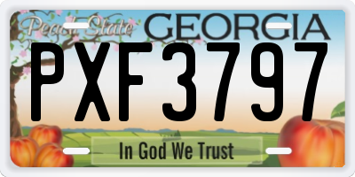 GA license plate PXF3797