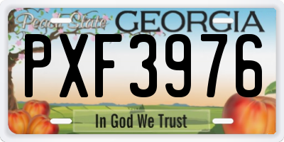 GA license plate PXF3976