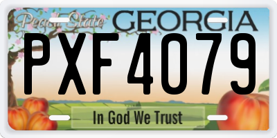 GA license plate PXF4079