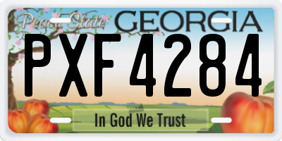 GA license plate PXF4284