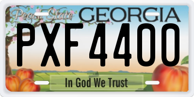 GA license plate PXF4400