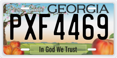 GA license plate PXF4469
