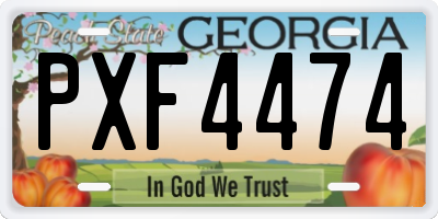 GA license plate PXF4474