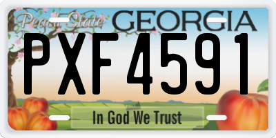 GA license plate PXF4591