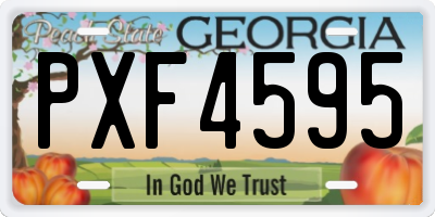 GA license plate PXF4595