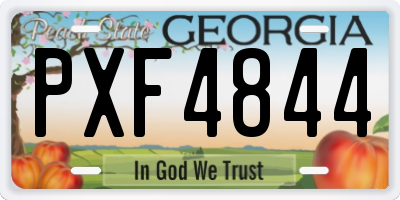 GA license plate PXF4844