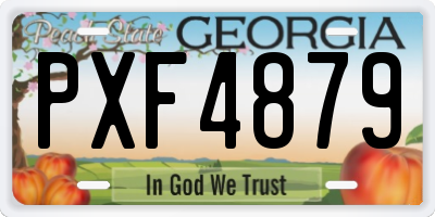 GA license plate PXF4879