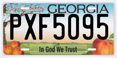 GA license plate PXF5095