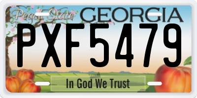 GA license plate PXF5479