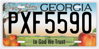 GA license plate PXF5590
