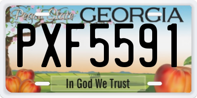 GA license plate PXF5591
