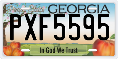GA license plate PXF5595