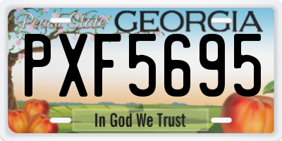 GA license plate PXF5695