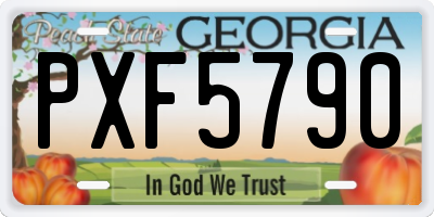 GA license plate PXF5790
