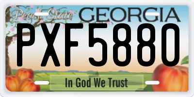 GA license plate PXF5880