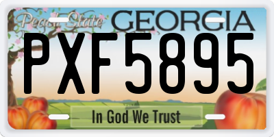 GA license plate PXF5895