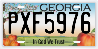 GA license plate PXF5976