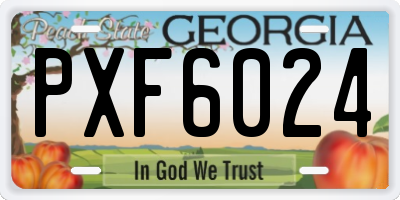 GA license plate PXF6024