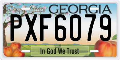 GA license plate PXF6079
