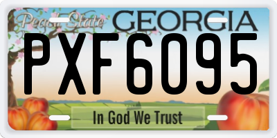 GA license plate PXF6095