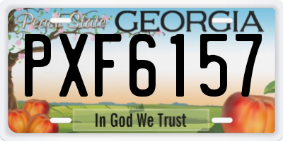 GA license plate PXF6157
