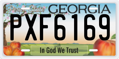 GA license plate PXF6169