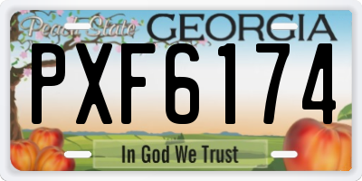 GA license plate PXF6174