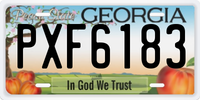 GA license plate PXF6183