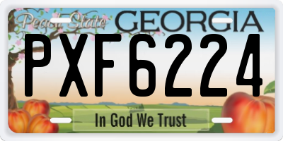 GA license plate PXF6224
