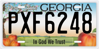 GA license plate PXF6248